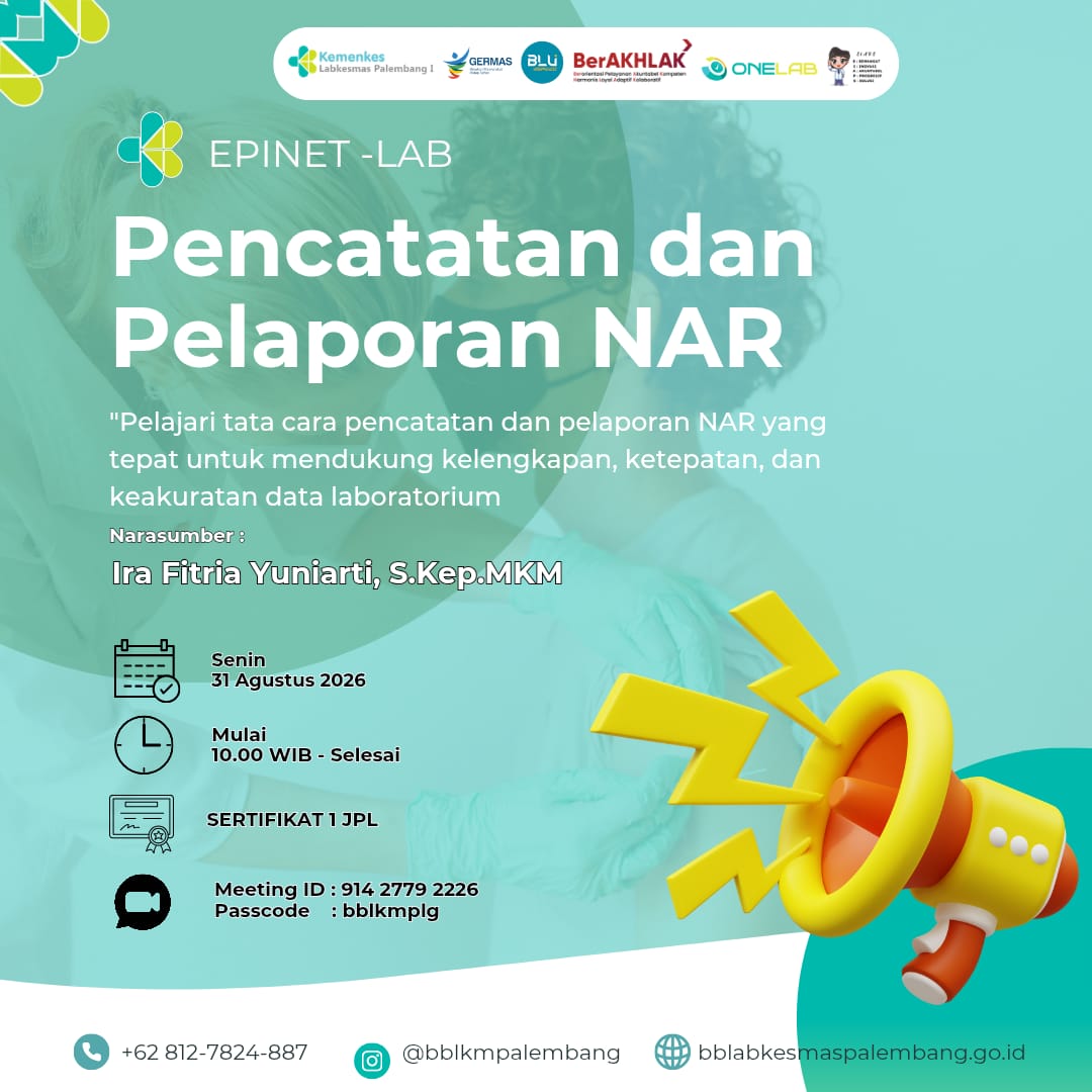 BBLKM Palembang Gelar Edukasi EPINET-LAB tentang Pencatatan dan Pelaporan NAR